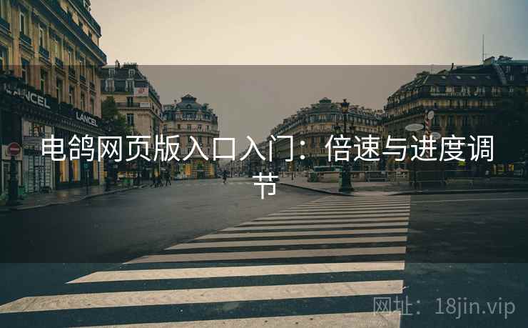 电鸽网页版入口入门：倍速与进度调节