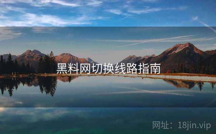 黑料网切换线路指南