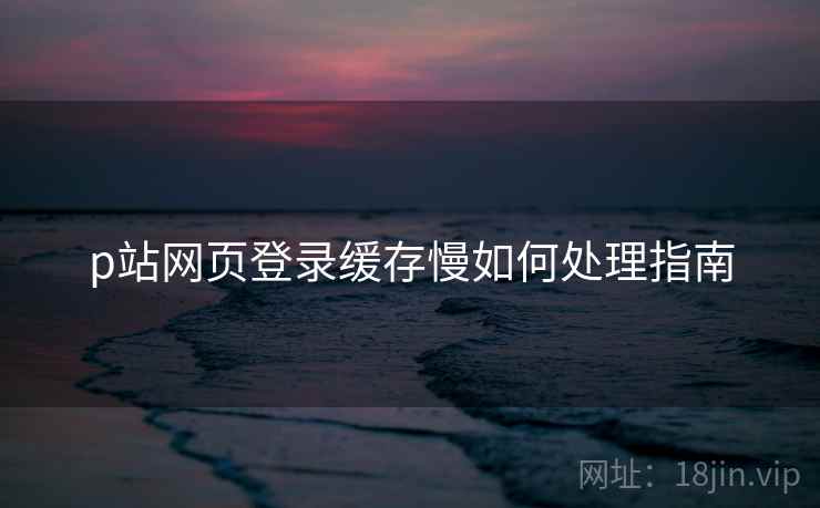 p站网页登录缓存慢如何处理指南