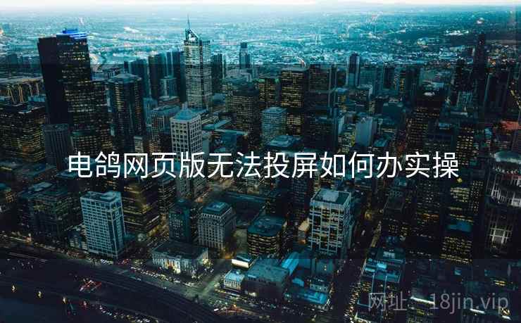 电鸽网页版无法投屏如何办实操