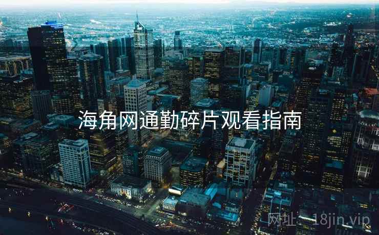海角网通勤碎片观看指南