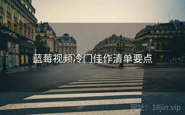 蓝莓视频冷门佳作清单要点