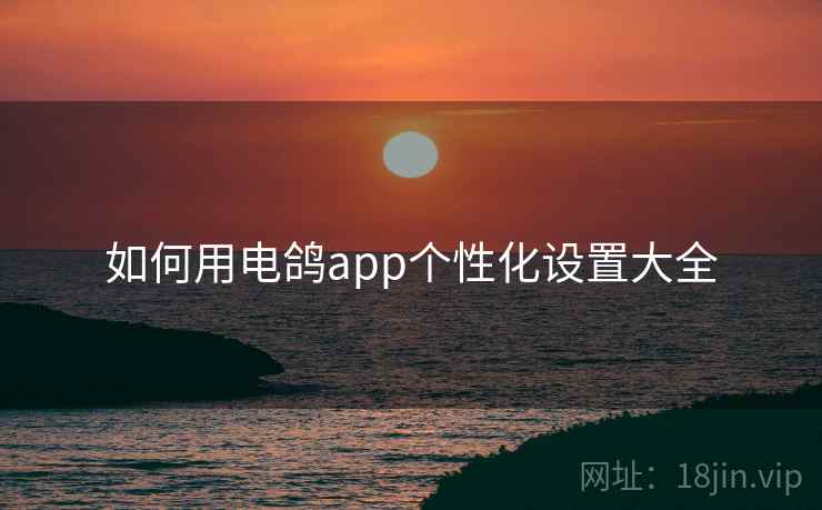 如何用电鸽app个性化设置大全