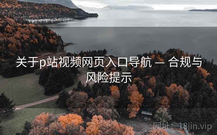 关于p站视频网页入口导航 — 合规与风险提示